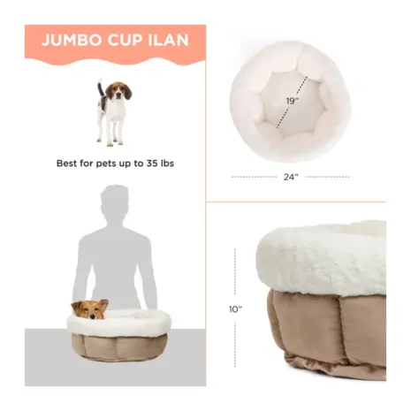 Best Friends Cuddle Cup Ilan Pet Bed - Wheat/Jumbo product view 5 Best Friends Cuddle Cup Ilan Pet Bed - Wheat/Jumbo