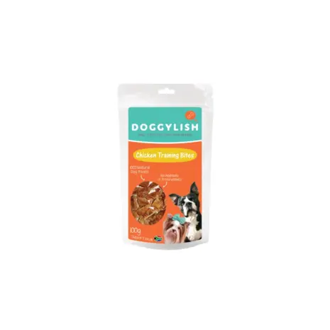 DoggyLish Chicken Jerky Training Bites 100g