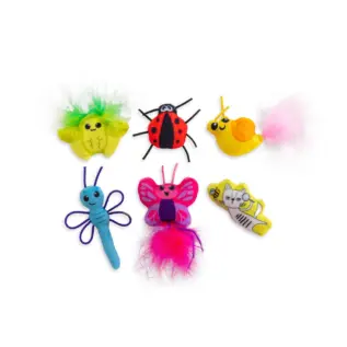 Catstages Cute As A Bug Plush Cat Toys, 6pk