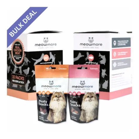 Meow More Meaty Snacks Bulk Deal (35g x 10 packs)