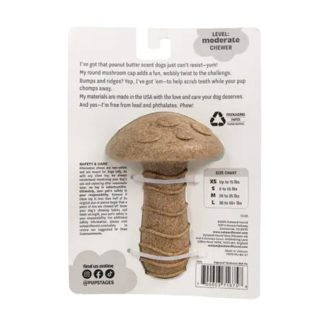 Pupstages Dogwood Mushroom Dog Chew Toy product view 3 Pupstages Dogwood Mushroom Dog Chew Toy product view 3
