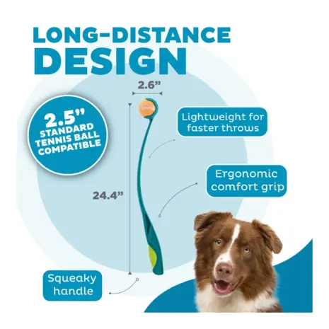 Outward Hound Launch A Ball Squeak Turquoise product view 4 Outward Hound Launch A Ball Squeak Turquoise product view 4