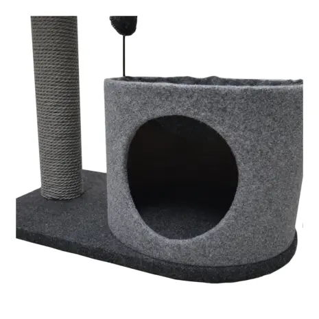 Charcoal Felt Cat House & Perch product view 5 Charcoal Felt Cat House & Perch product view 5