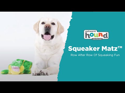 Outward Hound Squeaker Matz Gator XL 16 Squeaker Dog Toy 1 Squeaker Matz™ - Row After Row of Squeaking Fun! — video preview