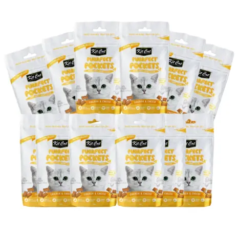 Kit Cat Purrfect Pockets Bulk Deal (12 x 60g) product view 3 Kit Cat Purrfect Pockets Bulk Deal (12 x 60g) product view 3