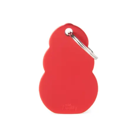 KONG by MyFamily red aluminium pet ID tag with attachment ring KONG by MyFamily red aluminium pet ID tag with attachment ring