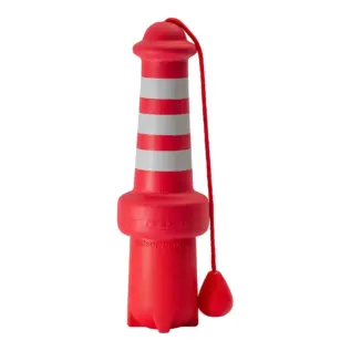 ROGZ Lighthouse Floating Fetch Toy — Small 20 cm — small red-and-white floating toy