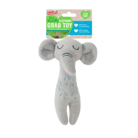 Rosewood Eco Friendly Elephant Grab Toy for Cats