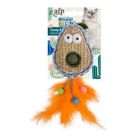 All For Paws Catoon Avocado Cat Toy — retail packaging All For Paws Catoon Avocado Cat Toy — retail packaging