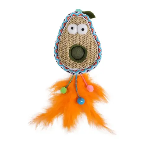 All For Paws Catoon Avocado Cat Toy — avocado and dangling details