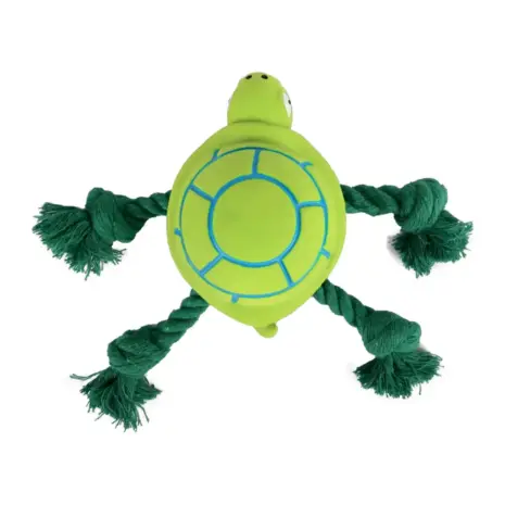 All For Paws Zootex Turtle Dog Toy — current green-and-blue turtle All For Paws Zootex Turtle Dog Toy — current green-and-blue turtle