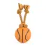 AFP Spinning Basketball upright with its knotted rope raised