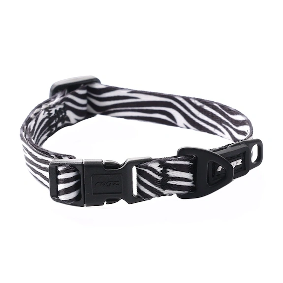 ROGZ Fusion Safari Classic Dog Collar 1 ROGZ Fusion Safari Classic Dog Collar - Small, Zebra