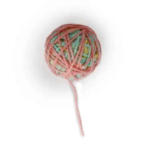 All For Paws Knotty Habit Yarn Ball Cat Toy — exact product view All For Paws Knotty Habit Yarn Ball Cat Toy