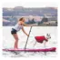Dog wearing a Kurgo Surf n Turf life jacket on the water