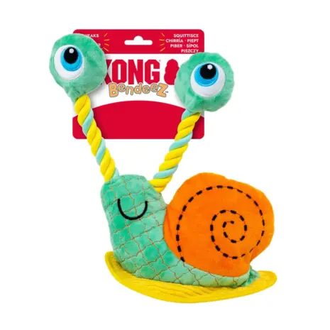 KONG Bendeez Snail Dog Toy — Large — Retail packaging KONG Bendeez Snail Dog Toy — Large — Retail packaging