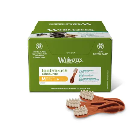 Whimzees Medium Toothbrush Display Box (75pc) Whimzees Medium Toothbrush Display Box (75pc)
