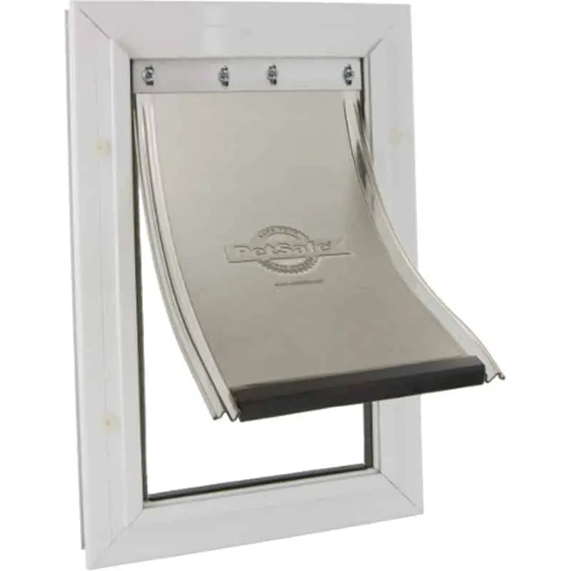 Pet Door Replacement Flaps 96 Staywell Medium White Aluminium Pet Door - white aluminium pet door with flexible flap raised