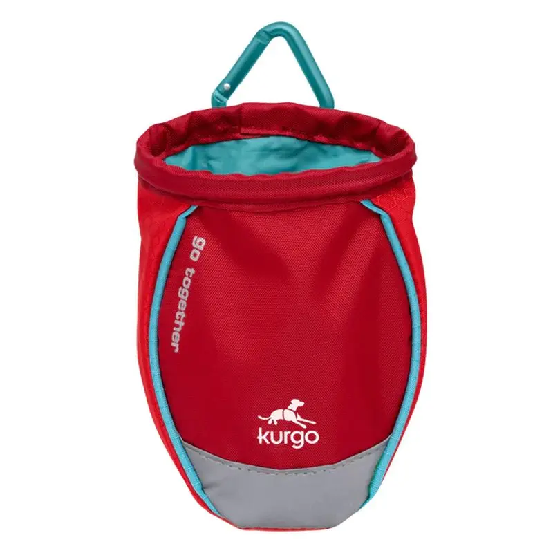 Pet Door Replacement Flaps 21 Kurgo Go Stuff It Dog Treat Bag - Red - red treat bag with blue lining grey panel and clip