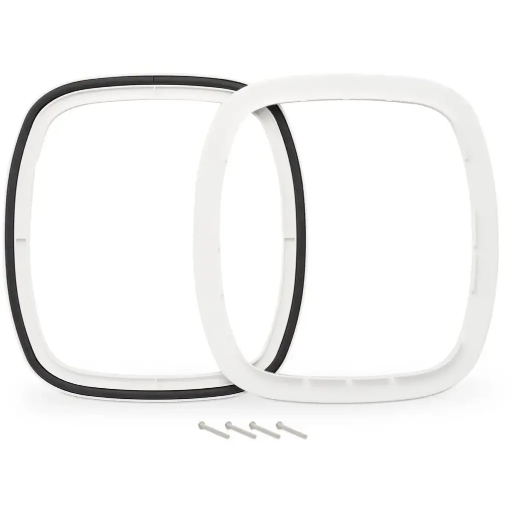 Pet Door Replacement Flaps 3 PetSafe Big Cat Flap Glass Installation Adaptor - white adaptor frames and fixing screws