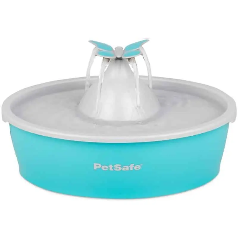 Pet Door Replacement Flaps 38 PetSafe Butterfly Pet Fountain - turquoise and white PetSafe fountain with butterfly-shaped spout