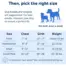 PetSafe Easy Walk No-Pull Dog Harness - XS Raspberry - size guide with chest, girth and weight measurements