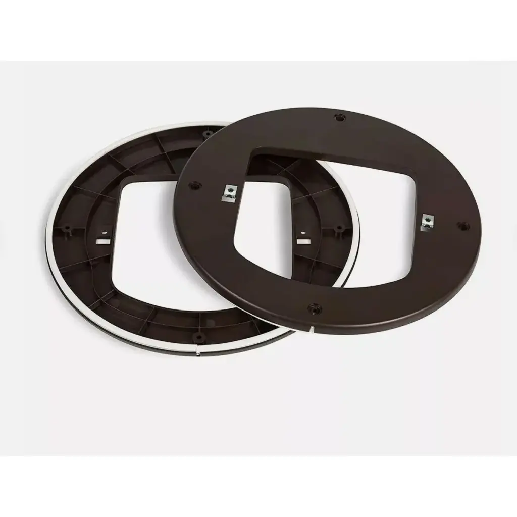 Pet Door Replacement Flaps 7 PetSafe Microchip Cat Door Installation Adaptor - Brown - front and rear brown adaptor frames