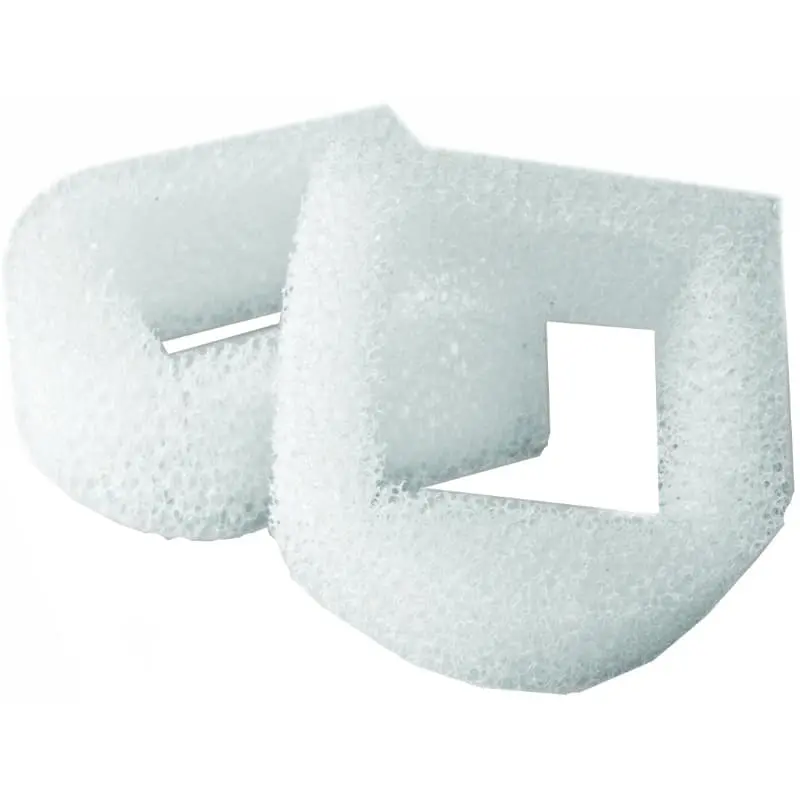 Pet Door Replacement Flaps 100 Drinkwell 2-Pack Ceramic & 360 Stainless Steel Replacement Foam Filters - pair of white replacement foam filters with square centre openings