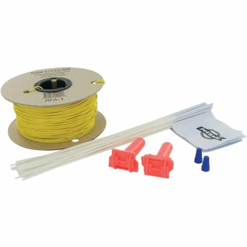 Pet Door Replacement Flaps 97 Petsafe Extra Wire For In-Ground Fence System - reel of yellow wire with flags connectors and small accessory bag