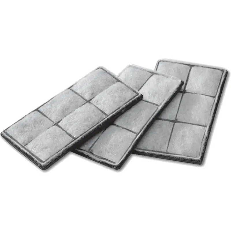 Pet Door Replacement Flaps 99 Drinkwell 3-Pack Premium Replacement Charcoal Filters - three rectangular grey replacement filters arranged together